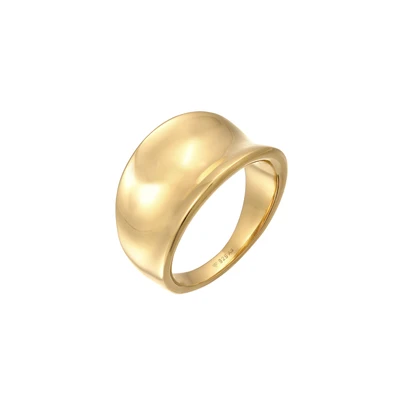 Afbeelding van Elli Basic Design Ring goldcoloured, Dames, Maat: 56, Gold coloured