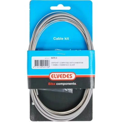 Afbeelding van Elvedes Versnellingskabelset 3 speed Nexus 1700 / 2250 mm RVS zilver (op kaart)