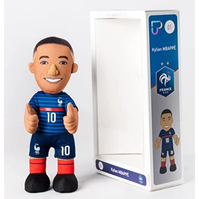 Afbeelding van Poupluche Kylian MBAPPE FFF set, officiële collectie van het Franse voetbalteam, 20 cm, blauw