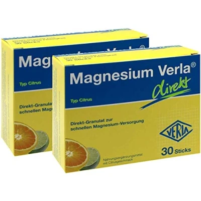 Afbeelding van Spaarset Magnesium Verla Direct granulaat Citrus 2 x 30 stuks