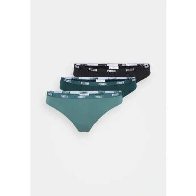 Afbeelding van Puma 3 PACK String, Dames, Maat: XS, Dark green moss/green/black