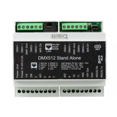 Afbeelding van Briteq LD 1024DIN NET 1024 Channel DMX interface &amp; Multizone controller