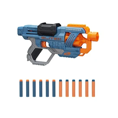 Afbeelding van Nerf Elite 2.0 Commander RD 6 blaster, 12 officiële darts, draaiende trommel met ingebouwde aanpassingsmogelijkheden