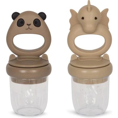 Afbeelding van Konges Sløjd fruitspeen draak en panda Warm clay/Shitake