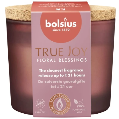 Afbeelding van Bolsius True joy geurglas kurk floral blessings