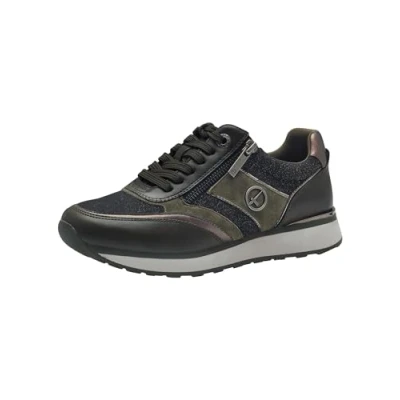Afbeelding van Tamaris Dames Low Top Sneaker 1 23726 43 387 M2373943 Chocolate, Olive Kam, 41 EU