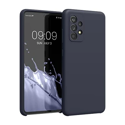 Afbeelding van kwmobile telefoonhoesje compatibel met Samsung Galaxy A52 / 5G A52s hoesje Zachte case voor smartphone Back cover in bosbesblauw