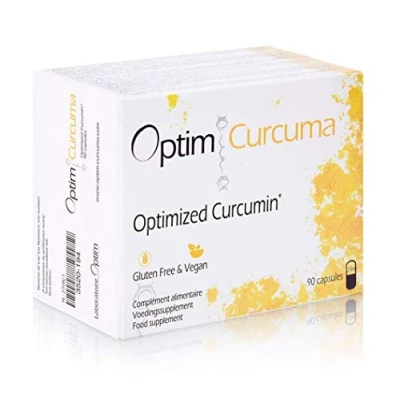 Afbeelding van Optim Curcuma 90 capsules Kurkuma extract Longvida Curcumine 400mg per capsule soepele gewrichten