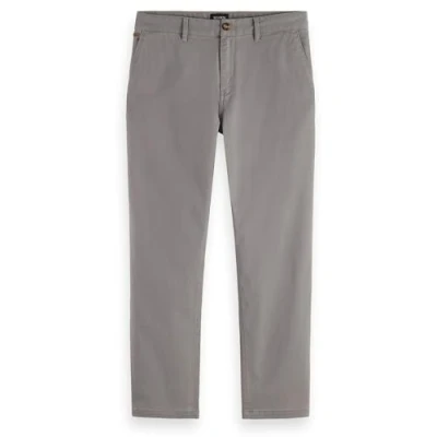 Afbeelding van Scotch &amp; Soda Heren drift regular taps toelopende kepered chino broek, Asfalt 7434, 31W / 32L