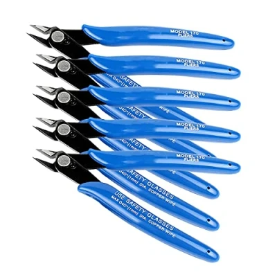 Afbeelding van CABINA HOME Mini draadsnijder, 5 stuks, elektronica, zijsnijders, diagonaal, kniptang, flush tang, draadkabelcutter, duurzaam, 170 multifunctionele kabelsnijder