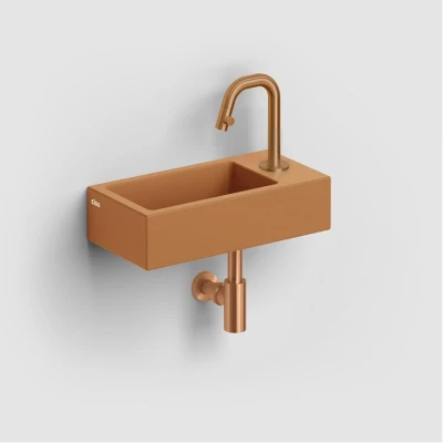 Afbeelding van Clou Flush 3 fontein 36x18cm met kraangat rechts mat it. zand keram