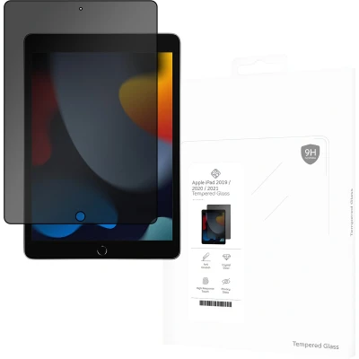 Afbeelding van Cazy Tempered Glass Privacy Screen Protector geschikt voor iPad 2021 (9th Gen)/2020 (8th Gen)/iPad 2019 (7th Gen)