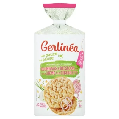 Afbeelding van 2x Gerlinea Maïswafel Roomkaas&amp;Bieslook 123 gr