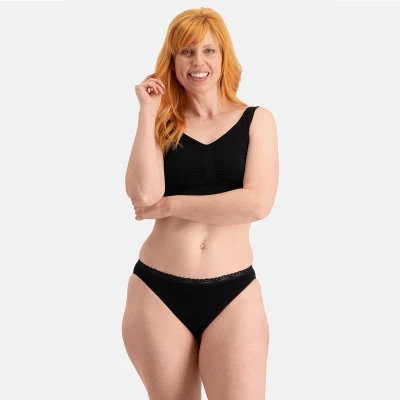 Afbeelding van Bamboo Basics naadloze slip Lucy met bamboe (set van 3) zwart