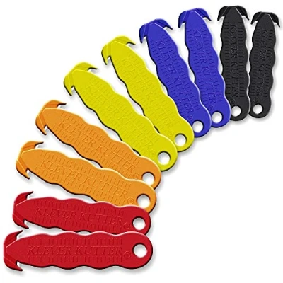 Afbeelding van KLEVER Innovations Cutter RVS Pakket Opener, Veiligheid Utility Diverse Kleuren 10 stuks, 10/Pack Mix