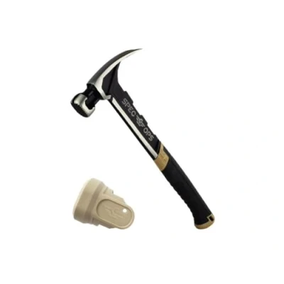 Afbeelding van SPEC Ops M22CF S Tools Framing Hammer, 22 oz, Rip Claw, Gefreesd gezicht, Zachte hamer schokabsorberende grip, 3% gedoneerd aan veteranen, zwart/bruin