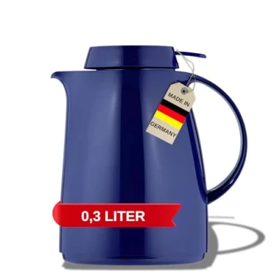 Afbeelding van Helios Servitherm Kunststof thermoskan, donkerblauw, 0,3 liter