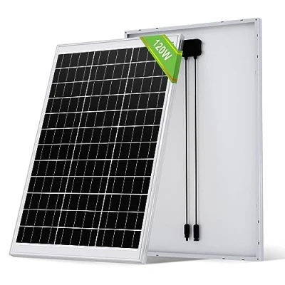 Afbeelding van ECO WORTHY zonnepaneel van 120 W, 12 V, monokristallijn met zeer efficiënt aluminium frame, PV module voor V batterijen, boot, campers, tuinhuisjes, huis