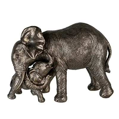 Afbeelding van GILDE Dierfiguur Olifant met jong &#039;Zambezi&#039; (1 stuk)