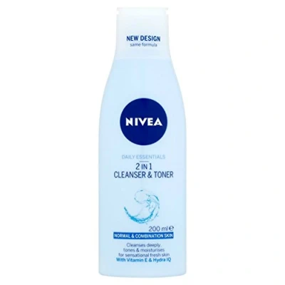 Afbeelding van Nivea Daily Essentials 2 in 1 reiniger en toner, 200 ml, 6 stuks