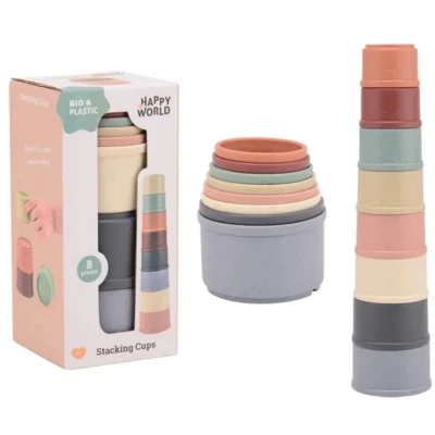 Afbeelding van Johntoy Happy World Bio Stapelbekers