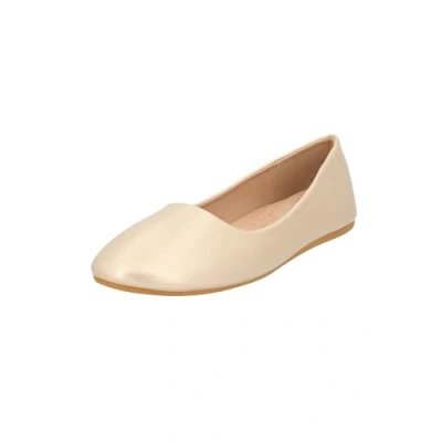 Afbeelding van Elara Dames Ballerina Comfortabele Slip Ons Vlakke Chunkyrayan Goud MEL0362 Gold 38