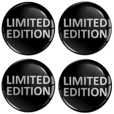 Afbeelding van SkinoEu® Sticker autosticker voor wieldoppen naafdoppen naafdop wielnaafdop wielsticker 55 mm Limited Edition zilver A 6655