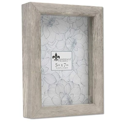 Afbeelding van Lawrence Frames Shadow Box Frame, Polystyreen, Natuurlijk Grijs, 5x7