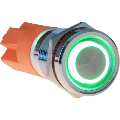 Afbeelding van Joy it Button12E 01 Vandalismebestendige druktoets Continu Groen (Ø x l) 12 mm 26.5 IK10, IP67 1 stuk(s)