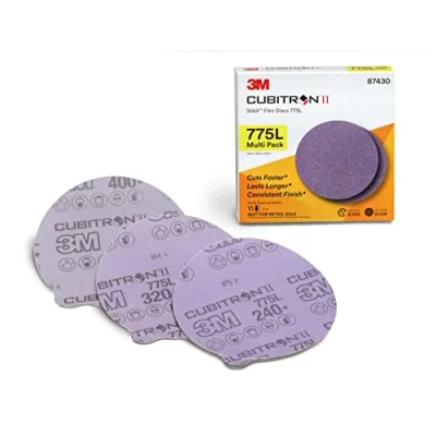 Afbeelding van Cubitron II 3M Stikit Disc 775L, 87430, Multi Pack, 5 In x NH, 240+, 320+, 400+ Coating Snijhoek Fluit Paars