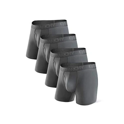 Afbeelding van DAVID ARCHY Herenondergoed van bamboe, boxershort, slip, ademend en zacht, boxer met gulp, XXL