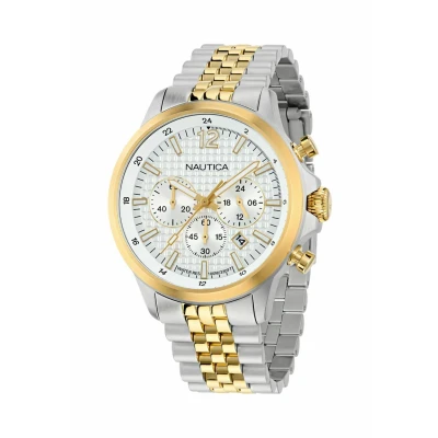 Afbeelding van Nautica Collection Chronograaf, Heren, Maat: One Size, Silvertone/goldtone