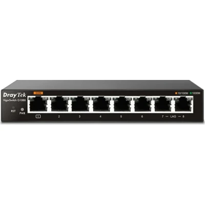 Afbeelding van Draytek VigorSwitch G1080 Unmanaged L2 Gigabit Ethernet (10/100/1000) Zwart