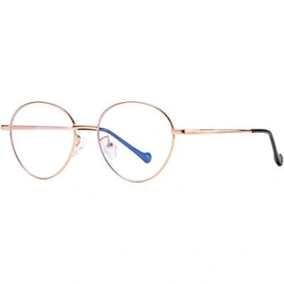 Afbeelding van Joopin Blauwe Licht Bril Anti Blauwlicht Computer Gaming Glasses Scherm Brillen Dames Heren Transparant Ronde (Goud Frame)