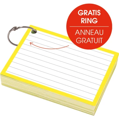 Afbeelding van Flashcards A7 Geel incl. clipring