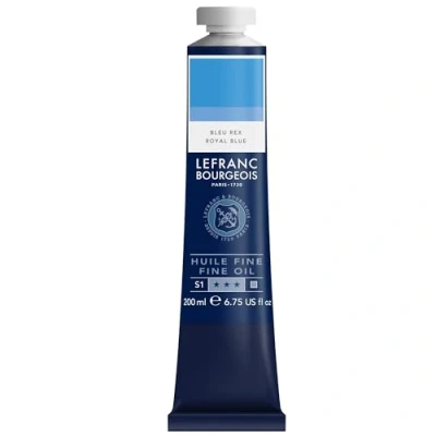Afbeelding van Lefranc Bourgeois 301826 Fijne olieverf van uitstekende kwaliteit, lichtecht met een gelijkmatige consistentie, tube 200 ml, ideaal voor spieraammen, canvas, schilderbord koningsblauw