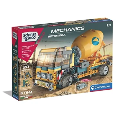 Afbeelding van Clementoni Wetenschap Build vrachtwagen betonnerset voor kinderen, mechanisch laboratorium, wetenschappelijk spel 8 jaar (Italiaanse versie) Made in Italy, meerkleurig, 19296