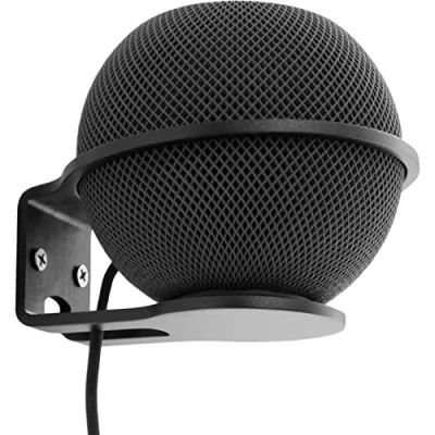 Afbeelding van YIPU Wandhouder voor Apple HomePod Mini, metalen beugel (zwart), eenvoudig te installeren, stevig