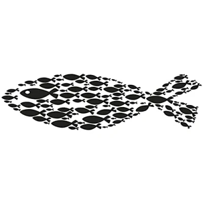 Afbeelding van Rayher Hobby 29114000 houten stempel vis, 4 x 9 cm, motiefstempel voor uitnodigingen bij bruiloft, doop, communie, vormsel, boter letterstempel