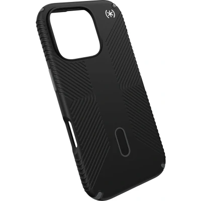 Afbeelding van Speck hoesje geschikt voor Apple iPhone 16 Pro Ultieme Bescherming en Grip Luxe Soft touch Afwerking Valbescherming gecertificeerd tot 4 meter Microban Antibacterieel Presidio2 lijn Zwart