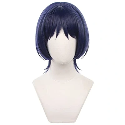 Afbeelding van HIROAKIYA Scaramouche pruik, Genshin Impact cosplay pruik met pruikkap