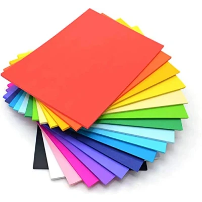 Afbeelding van 60 vellen gekleurd papier, DIN A4, 230 g/m², om te knutselen en maken, stevig creatief knutselkarton