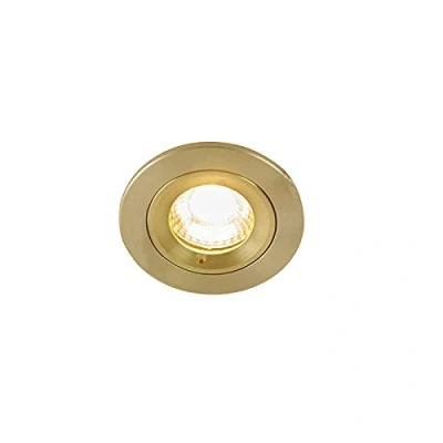 Afbeelding van QAZQA Moderne inbouwspot goud 7,8 cm IP44 Xena Round