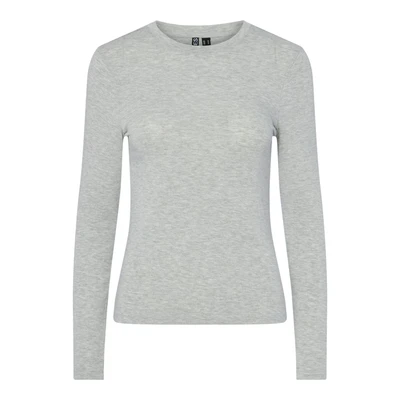 Afbeelding van PIECES Dames Pcmaria Ls Top Noos Bc shirt met lange mouwen, lichtgrijs gem., XS