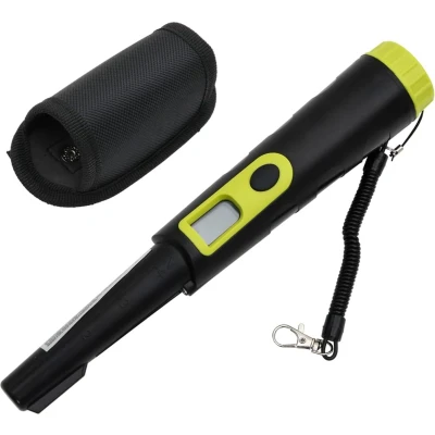 Afbeelding van Pinpointer metaaldetector met LCD scherm zwart en geel