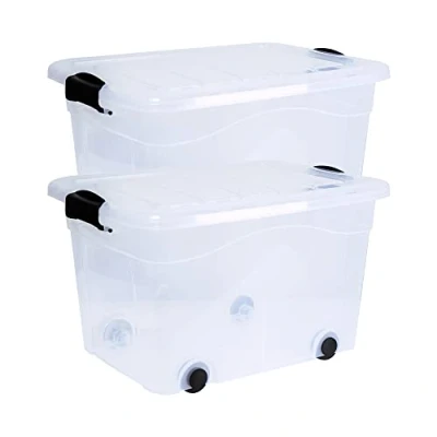 Afbeelding van Siena HOME Opbergdoos Anzio Transparant 20 l (b x h d) 450 250 335 mm 2 stuk(s)