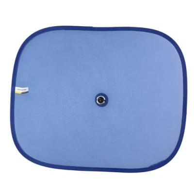 Afbeelding van Dunlop Auto zonneschermen voor zijramen 2x blauw kunststof zuignappen 44 x 36 cm Autozonneschermen