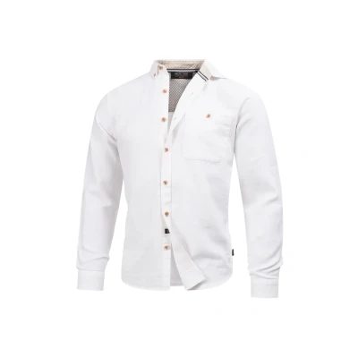 Afbeelding van Indicode Jeans Langarm Inniell Overhemd, Heren, Maat: Small, Offwhite