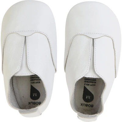 Afbeelding van Bobux Soft Soles Duke white Babyslofjes EU 18