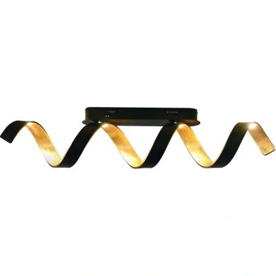 Afbeelding van ECO Light LED HELIX PL4 NER plafondlamp 20 W Goud, Zwart
